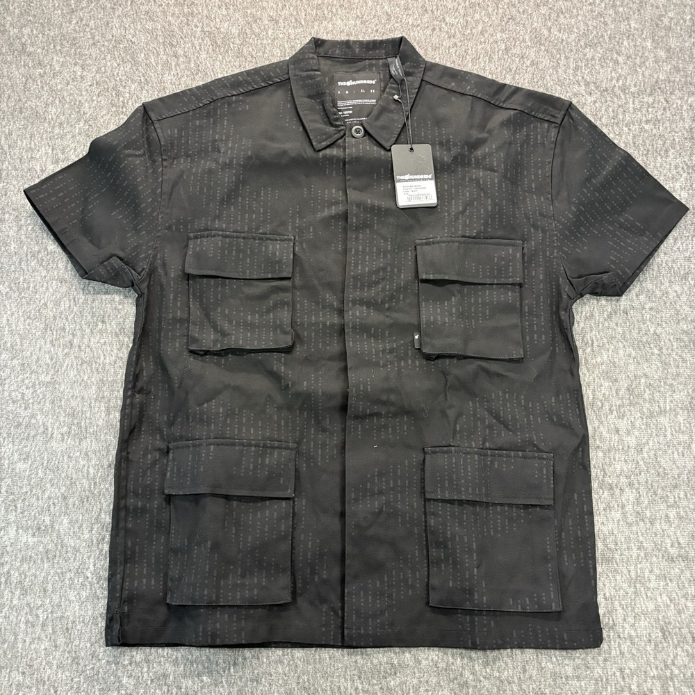 The Hundreds Men's Tactical Cargo Pocket Button Shirt Size Large